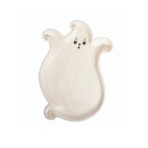 Johanna Parker Gus Ghost Ceramic Platter Halloween Transpac NEW *Please Read*